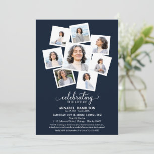 Fotocollage Viering van het leven Memorial Service Kaart