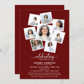 Fotocollage Viering van het leven Memorial Service Kaart (Voorkant / Achterkant)