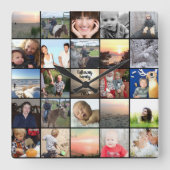 Fotocollage Vierkante Klok (Voorkant)