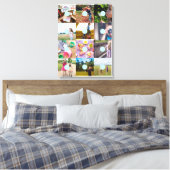 Fotocollage Voeg je eigen 12 foto's  toe Canvas Afdruk (Insitu (Slaapkamer))