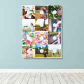 Fotocollage Voeg je eigen 12 foto's  toe Canvas Afdruk (Insitu (Houten vloer))