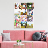 Fotocollage Voeg je eigen 12 foto's  toe Canvas Afdruk (Insitu (Woonkamer))