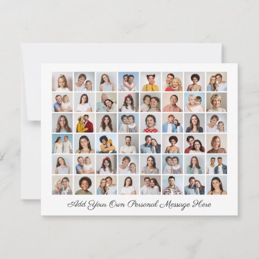 Fotocollage Voeg uw eigen groet toe Kaart (Voorkant)