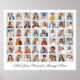Fotocollage Voeg uw eigen groet toe Poster