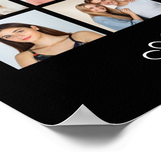 Fotocollage Voeg uw eigen groet toe Poster (Hoek)