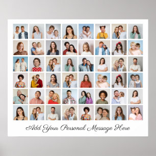 Fotocollage Voeg uw eigen groet toe Poster