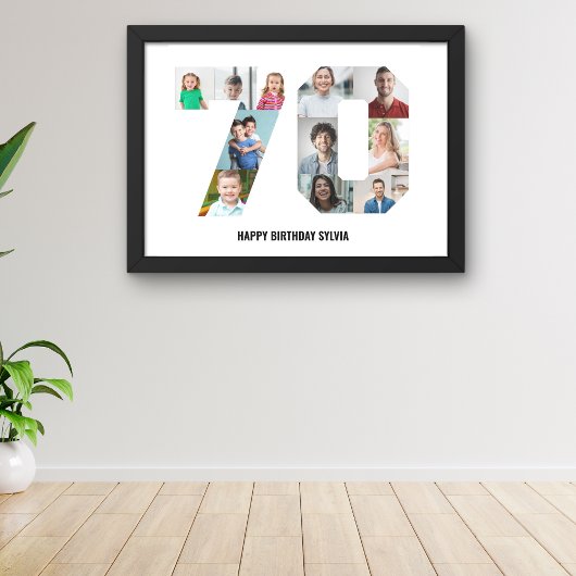 Fotocollage voor 70e verjaardag  poster
