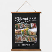 Fotocollage voor altijd in ons hart Hond Memorial Hangend Wandkleed (Voorkant)