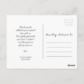 Fotocollage voor bruiloft | Houtskool Liefde & Bed Briefkaart (Achterkant)