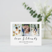 Fotocollage voor bruiloft | Kalligrafie Liefde & B Briefkaart (Staand voorkant)
