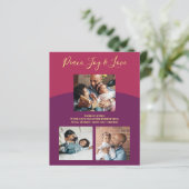 Fotocollage voor budgetgezin moderne vakantiekaart (Staand voorkant)