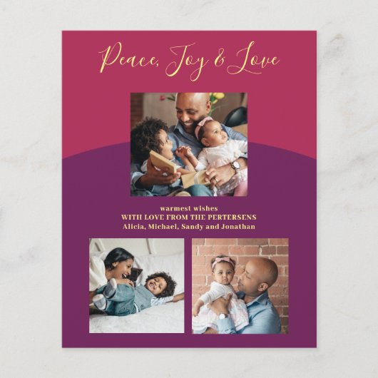 Fotocollage voor budgetgezin moderne vakantiekaart (Voorkant)