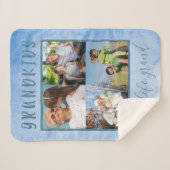 Fotocollage voor grootouders Blue Sherpa Deken (Voorkant (horizontaal))