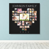 Fotocollage voor het gezin (foto en tekst personal canvas afdruk (Insitu (Houten vloer))