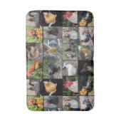 Fotocollage voor kippen en roosters; badmat (Voorkant Verticaal)