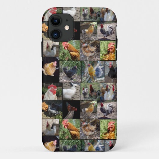 Fotocollage voor kippen en roosters; Case-Mate iPhone case (Achterkant)