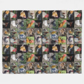 Fotocollage voor kippen en roosters; fleece deken (Voorkant (Horizontaal))