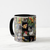 Fotocollage voor kippen en roosters; mok (Voorkant links)