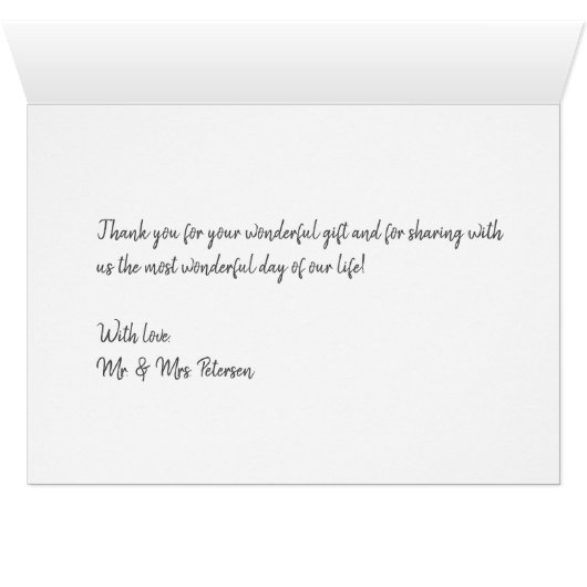 Fotocollage voor liefde en Bedankt bruiloft Dank j (Binenzijde Horizontaal (Onderkant))