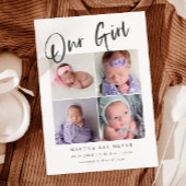 Fotocollage voor meisjes aankondiging