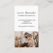 Fotocollage voor moderne trouwfotograaf 2 visitekaartje (Achterkant)