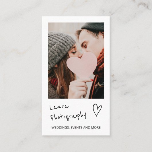 Fotocollage voor moderne trouwfotograaf 2 visitekaartje (Voorkant)