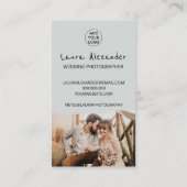 Fotocollage voor moderne trouwfotograaf 2 visitekaartje (Achterkant)