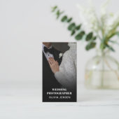 Fotocollage voor moderne trouwfotograaf minimaal visitekaartje (Staand voorkant)
