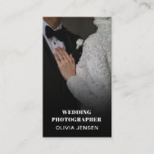 Fotocollage voor moderne trouwfotograaf minimaal visitekaartje (Voorkant)