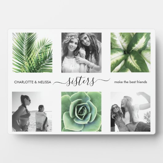 Fotocollage voor moderne zussen fotoplaat (voorkant)