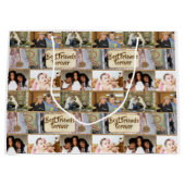 Fotocollage voor vrienden afstuderen voor moderne groot cadeauzakje (Voorkant)