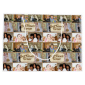 Fotocollage voor vrienden afstuderen voor moderne groot cadeauzakje (Achterkant)