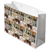 Fotocollage voor vrienden afstuderen voor moderne groot cadeauzakje (Achterkant Gekanteld)