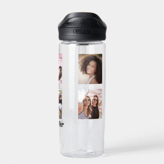 Fotocollage vriendennaam waterfles (Achterkant)