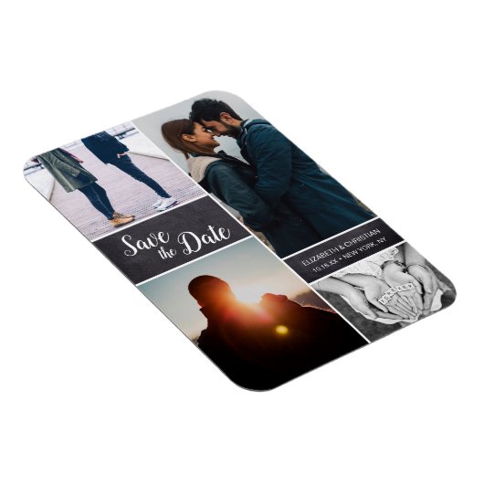 fotocollage Weddenschap Sla de datum op Magneet (Rechterzijde)