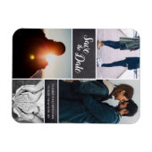  fotocollage Weddenschap Sla de datum op Magneet (Horizontaal)