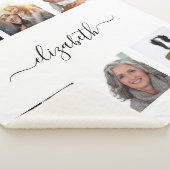 Fotocollage, wit naamscript sherpa deken (3/4)