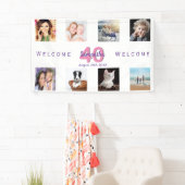 Fotocollage wit verjaardagsfeestje spandoek (Insitu)