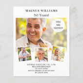 Fotocollage witte verjaardag uitnodiging (Voorkant)