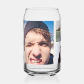 Fotocollage zet je gezicht op een blikvorm glas (Voorkant)