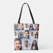 Fotocollage zet je gezicht op een tote bag (Achterkant)