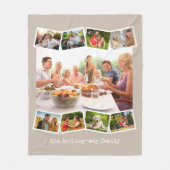 Fotocollage Zigzag Fotostrip Neutrale paddenstoel Fleece Deken (Voorkant)