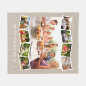 Fotocollage Zigzag Fotostrip Neutrale paddenstoel Fleece Deken (Voorkant (Horizontaal))