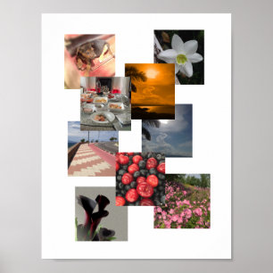 Fotocollage zonder rand ontwerp poster