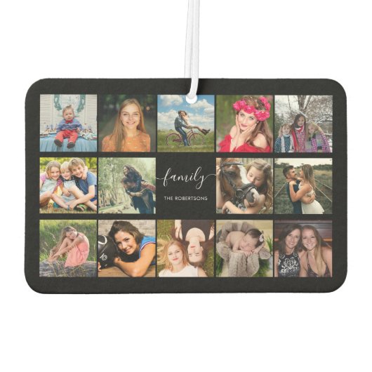 Fotocollage Zwart Custom Luchtverfrisser (Achterkant)