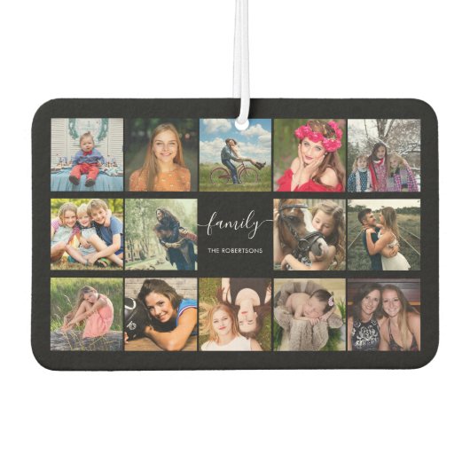 Fotocollage Zwart Custom Luchtverfrisser (Voorkant)