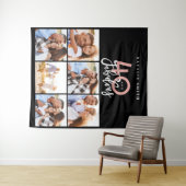 Fotocollage zwart en roze 40 en fantastisch wandkleed (In Situ (horizontaal))