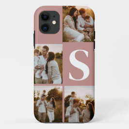 Fotocollage zwart initiaal monogram I telefoonhoes Case-Mate iPhone Case