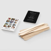 Fotocollage Zwart Trouwprogramma Hand Fan Handwaaier (Niet-gemonteerd)