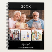 Fotocollage zwart wit afspraken 2025 planner (Voorkant)